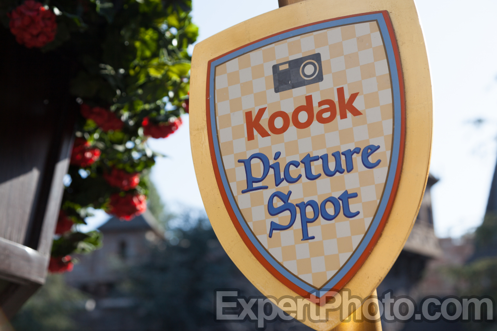 Nice photo of Kodak Picture Spot sign at Disneyland