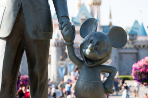 Nice photo of Partners Walt Disney and Mickey Mouse statue at Disneyland