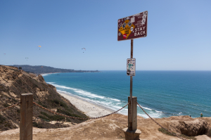Nice photo of Danger Sign Cliffs Over Blacks Beach