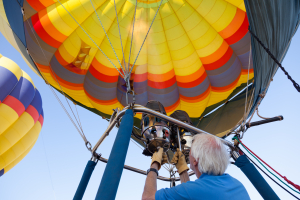 Nice photo of Flame Filling Hot Air Balloon
