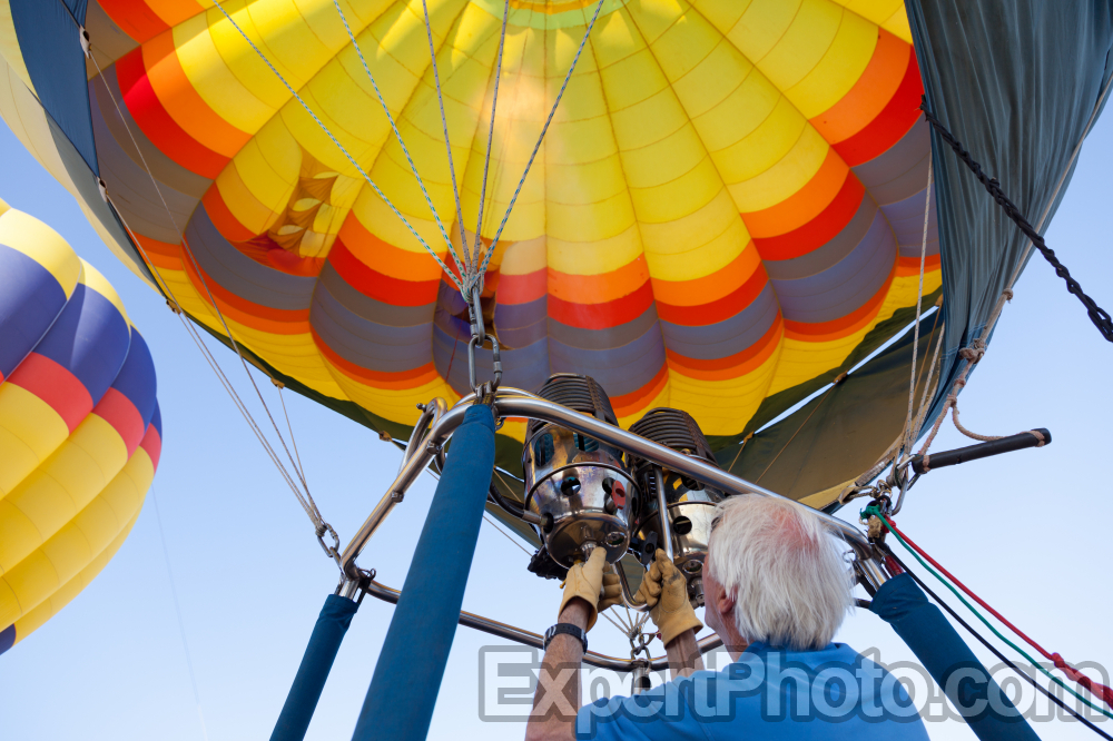 Nice photo of Flame Filling Hot Air Balloon