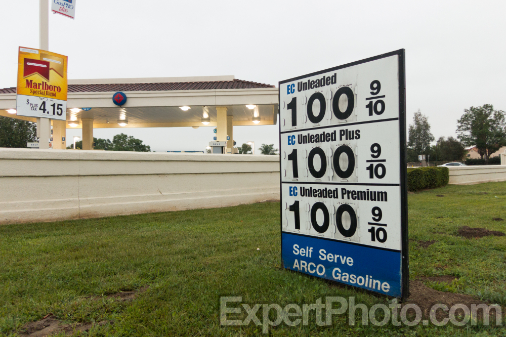 Nice photo of One dollar per gallon gas price sign