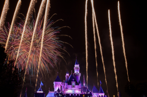 Nice photo of Sleeping Beauty Castle with Fireworks at Disneyland