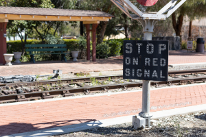 Nice photo of Stop On Red Signal Sign