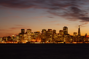 Nice photo of Sunset in San Francisco from Treasure Island