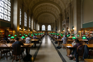 Nice photo of Bates Hall Boston Public Library