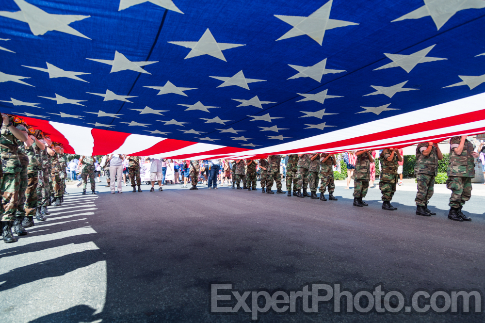 Nice photo of Young Marines American Flag Temecula 4th of July parade