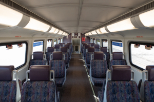 Nice photo of Inside a Metrolink Train
