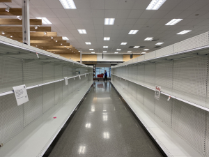Nice photo of Empty Store Shelves During Quarantine