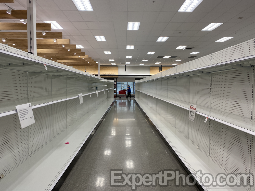 Nice photo of Empty Store Shelves During Quarantine