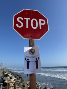 Nice photo of Stop Sign Social Distancing Oceanside