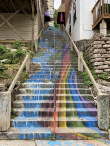 Nice photo of Rainbow Stairs Downtown Eureka Springs