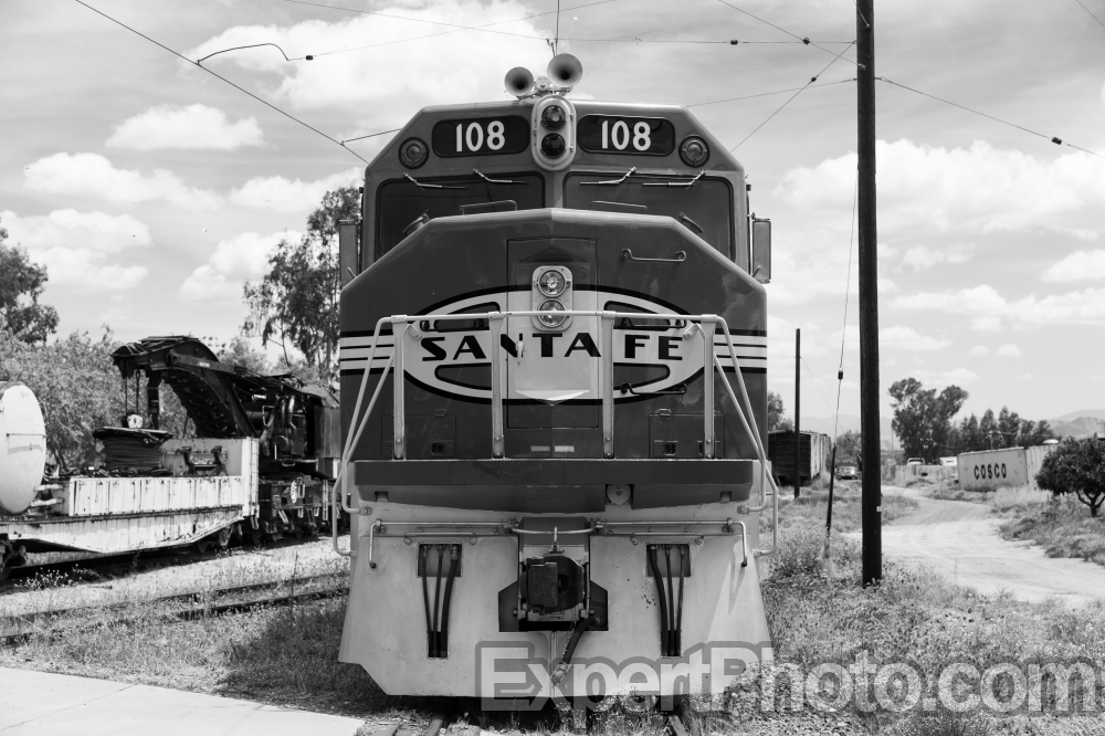 Nice photo of Santa Fe 108 Southern California Railway Museum.