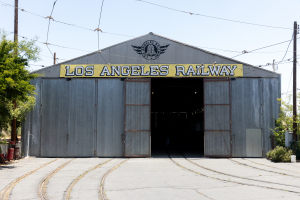 Nice photo of Los Angeles Railway Carhouse