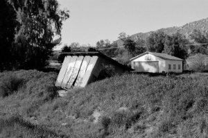 Nice photo of Collapsed Shed Green Acres Area Riverside County California