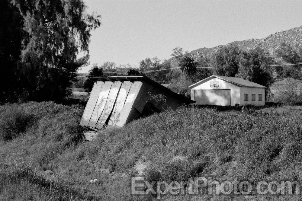 Nice photo of Collapsed Shed Green Acres Area Riverside County California