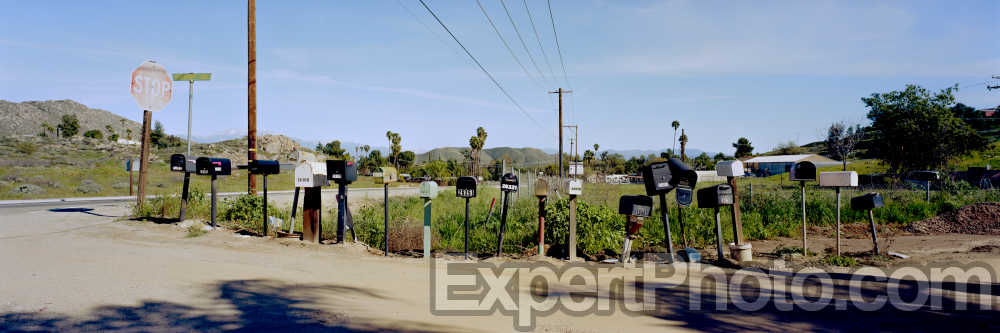 Nice photo of Cluster of Mailboxes at Rural Crossroads Hemet California