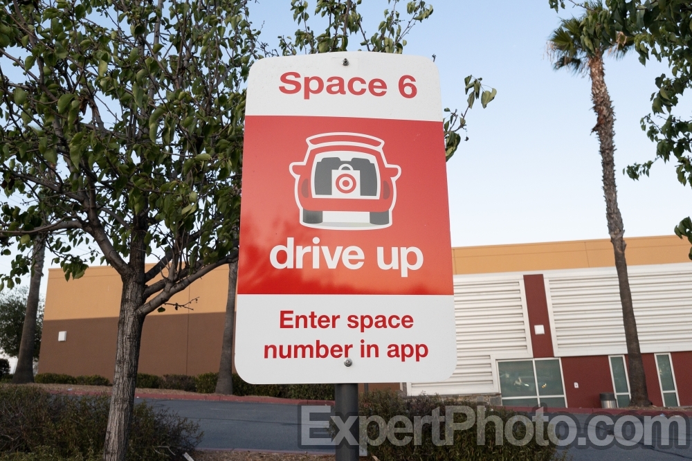 Nice photo of Target Drive Up Space Number Sign