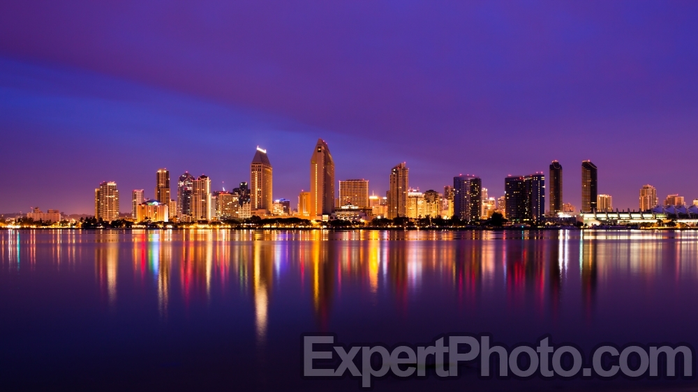 Nice photo of San Diego Skyline at Sunrise