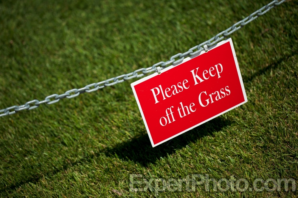 Nice photo of Keep Off The Grass Sign