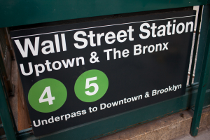 Nice photo of Wall Street Station Subway Entrance
