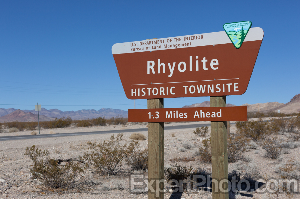 Nice photo of Rhyolite Historic Townsite Sign